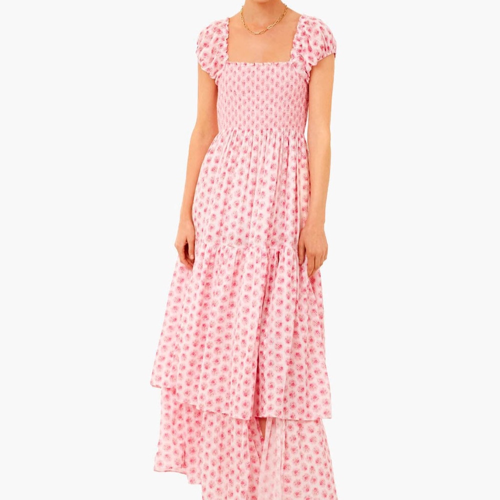 LoveShackFancy Anzie Maxi Dress Pink